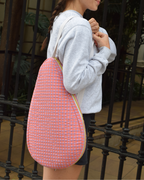 Funda de pala de pádel personalizada Vichy Orange