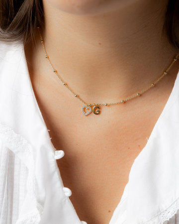 SIMPLE INITIAL VINTAGE NECKLACE