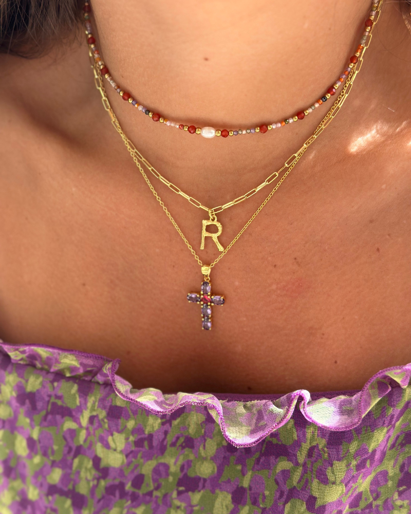 Autumn Cross Necklace