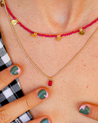 Conjunto Calcedonia fucsia (opcional conjunto o por separado)