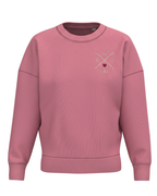Sudadera Mujer personalizada X Corazón Rosa Empolvado
