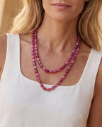 Collar Largo Jade Fucsia