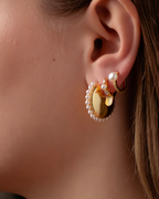 Pendientes Oval perlas Silver