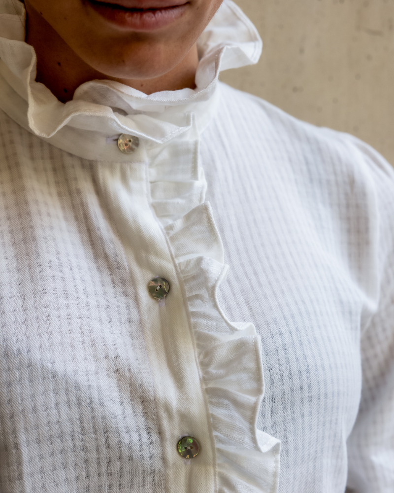 White Hortensia Shirt