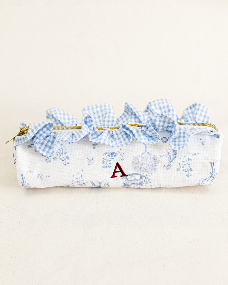 Estuche Baby Toile de Jouy azul