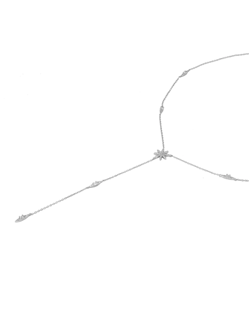 Collar Long Stars Silver