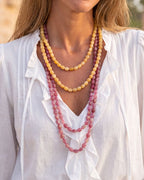 Collar Largo Jade Fucsia