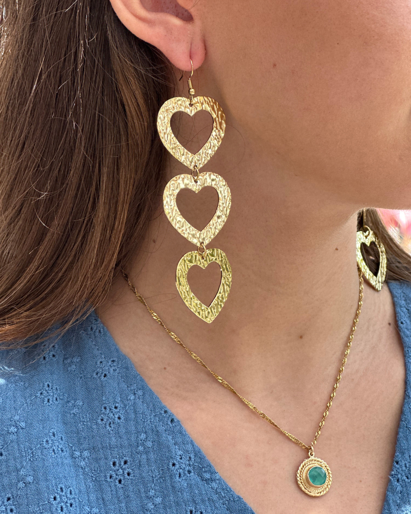 XL Hearts Earrings