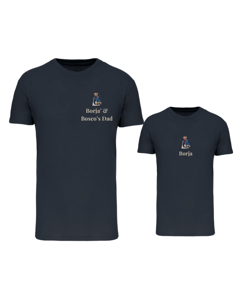 Pack camisetas personalizadas Oso en patinete adulto y niño