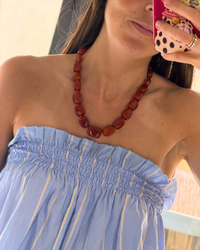 Collar Ágata Naranja
