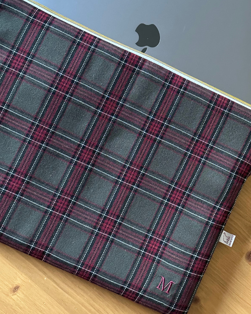 Pack Personalised plaid cover + case