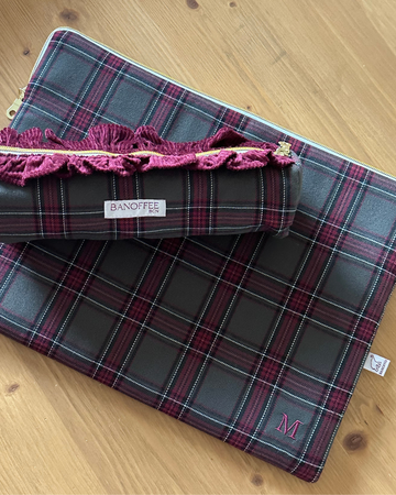 Pack Personalised plaid cover + case