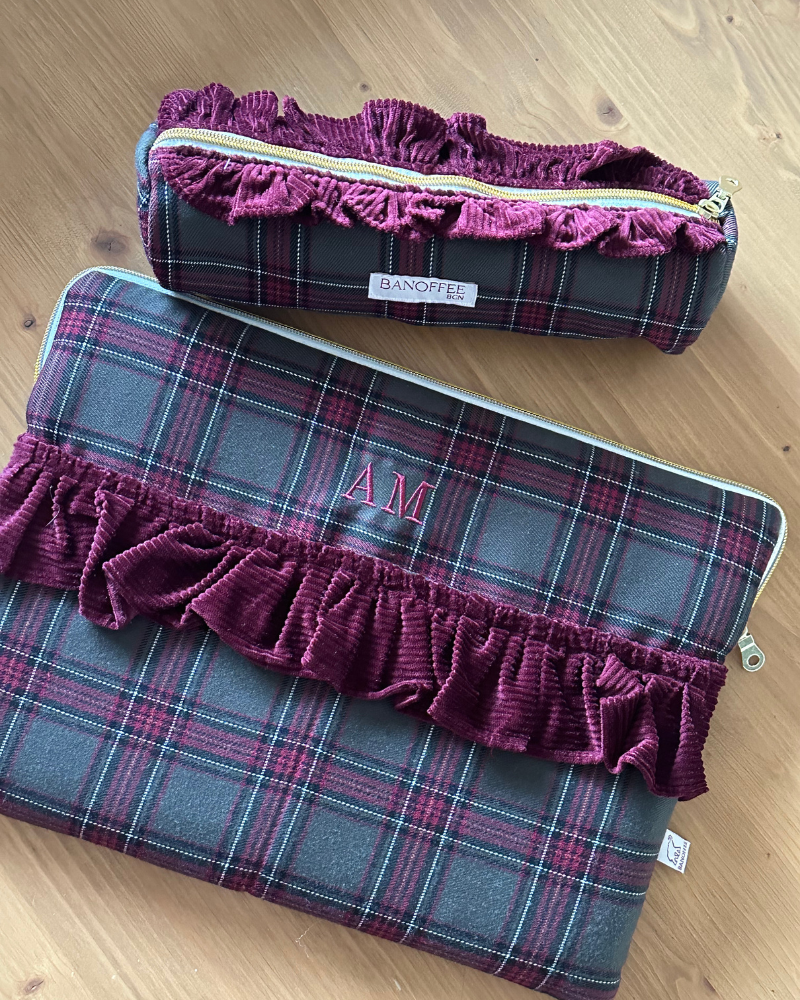 Pack Personalised plaid cover + case