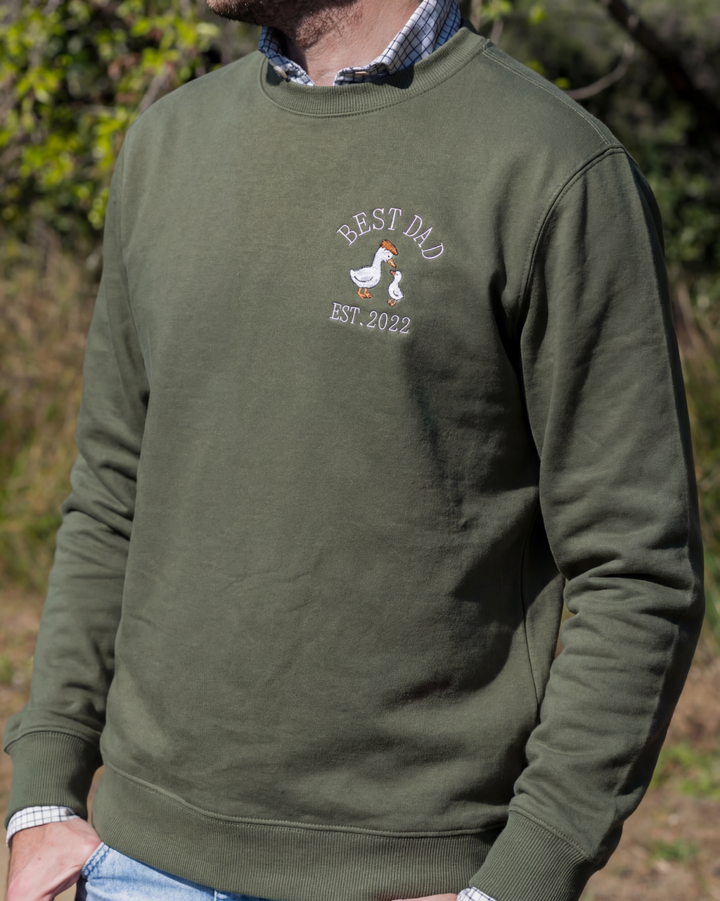 Sudadera Unisex personalizada Patos Kaki