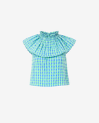Camisa Martha Azul y Verde