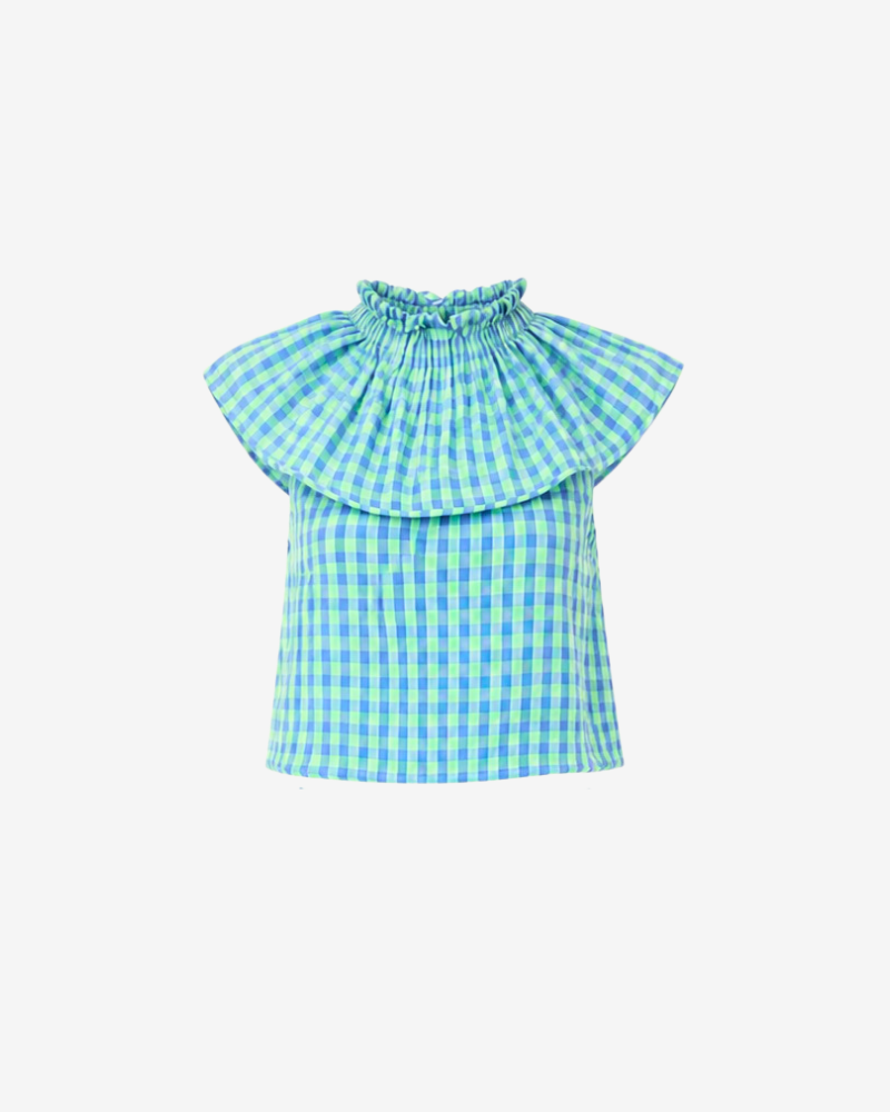 Camisa Martha Azul y Verde