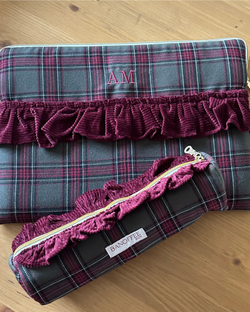 Pack Personalised plaid cover + case