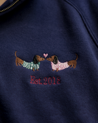 Sudadera personalizada Love Dachshund Cuello Zip