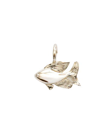 Fish Zirconia Charm Silver