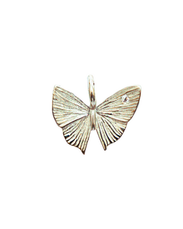 Charm Butterfly zirconia Silver