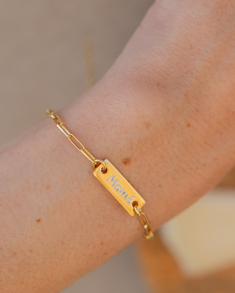 Pulsera plaquita personalizada