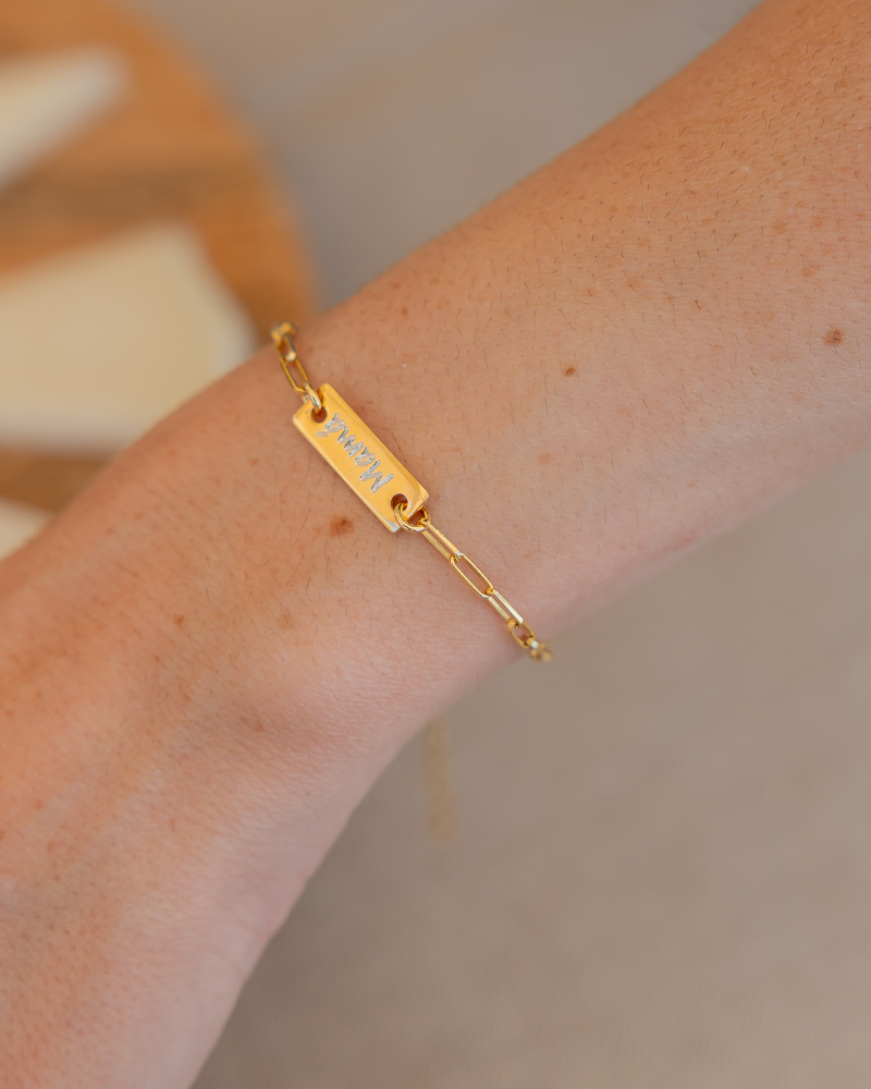 Pulsera plaquita personalizada