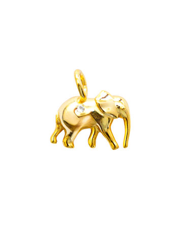 Elephant Zirconia Charm