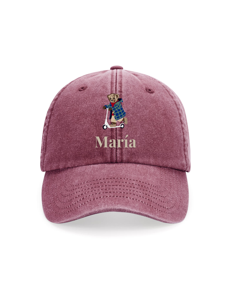 Gorra personalizada Oso Patinete