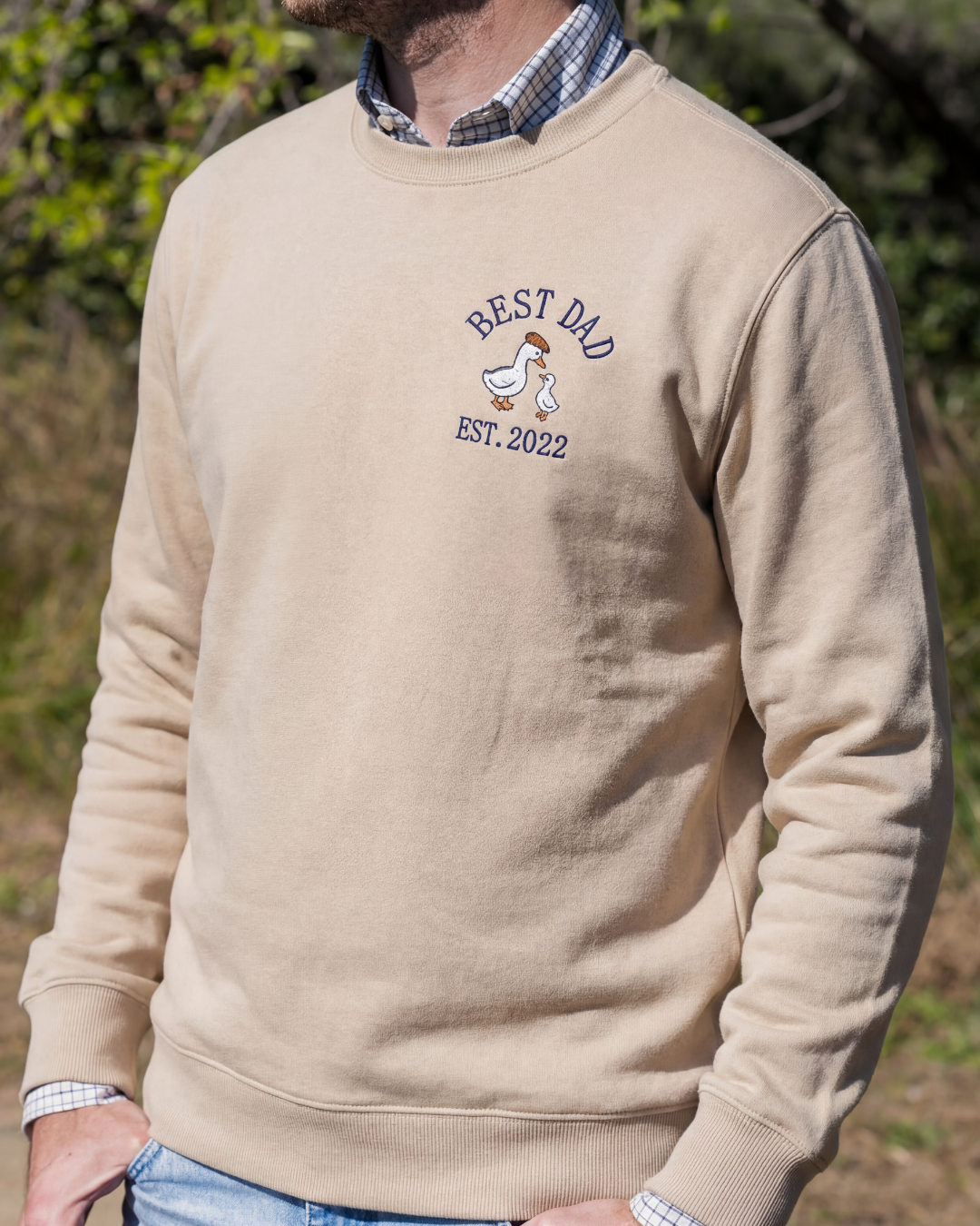 Sudadera Unisex personalizada Patos Beige