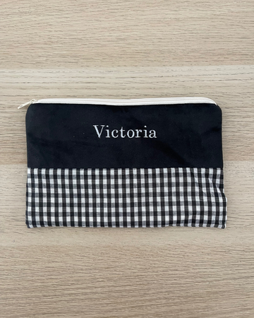 Personalized Mimi Pencil Case with Victoria Embroidery