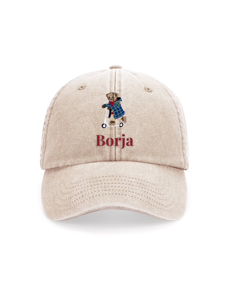 Gorra personalizada Oso Patinete