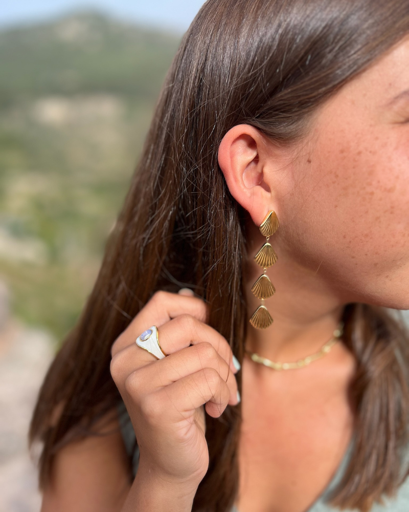 Pendientes conchitas Silver