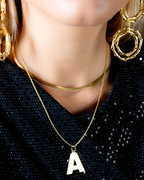 COLLAR BIG INITIAL SILVER