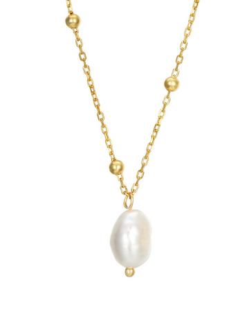 Simple Big Pearl Necklace