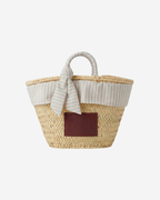 Capazo mini green stripes