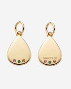 Charm gota personalizable tres circonitas