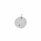 Charm plaquita personalizable circonita verde