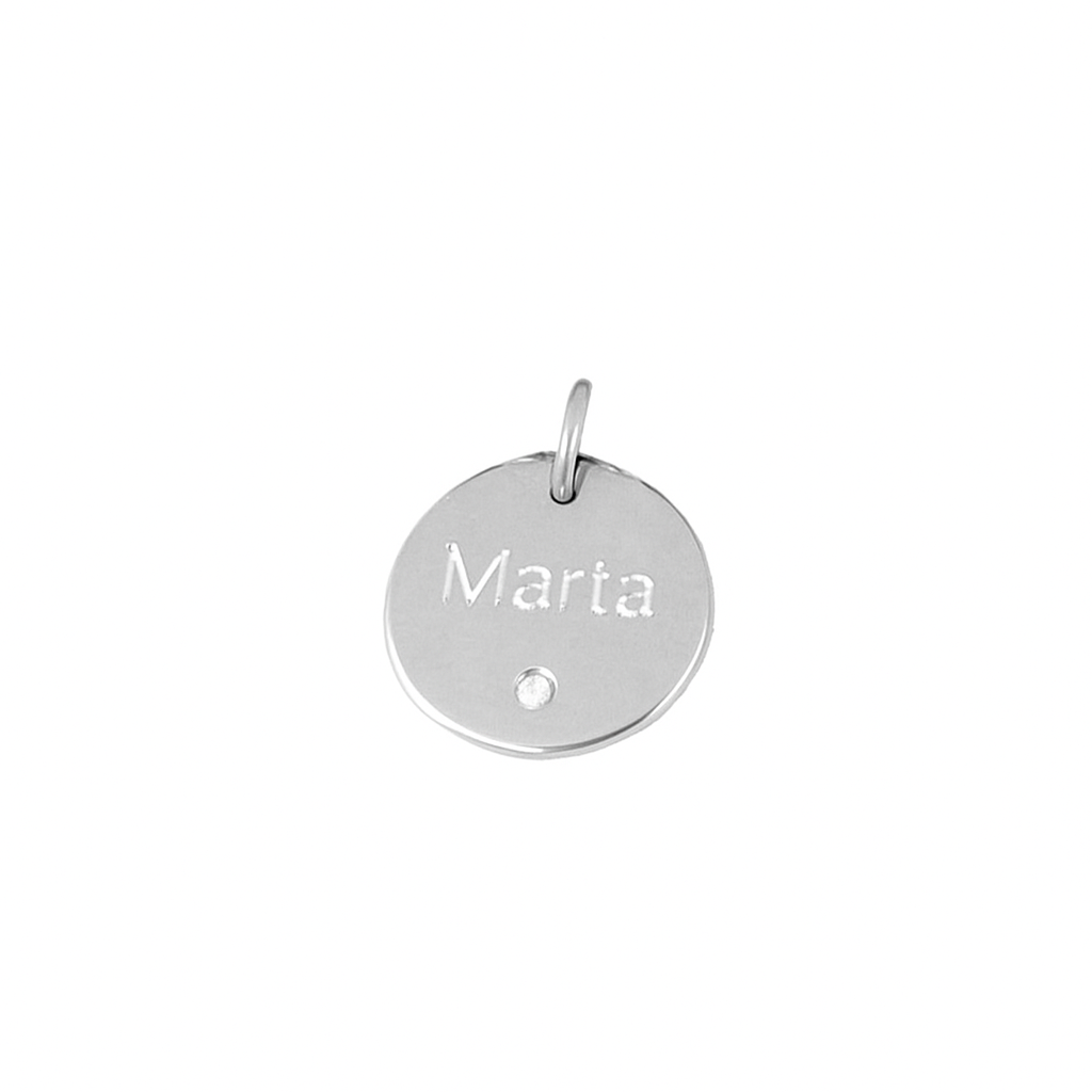 Charm plate MOM white zirconite