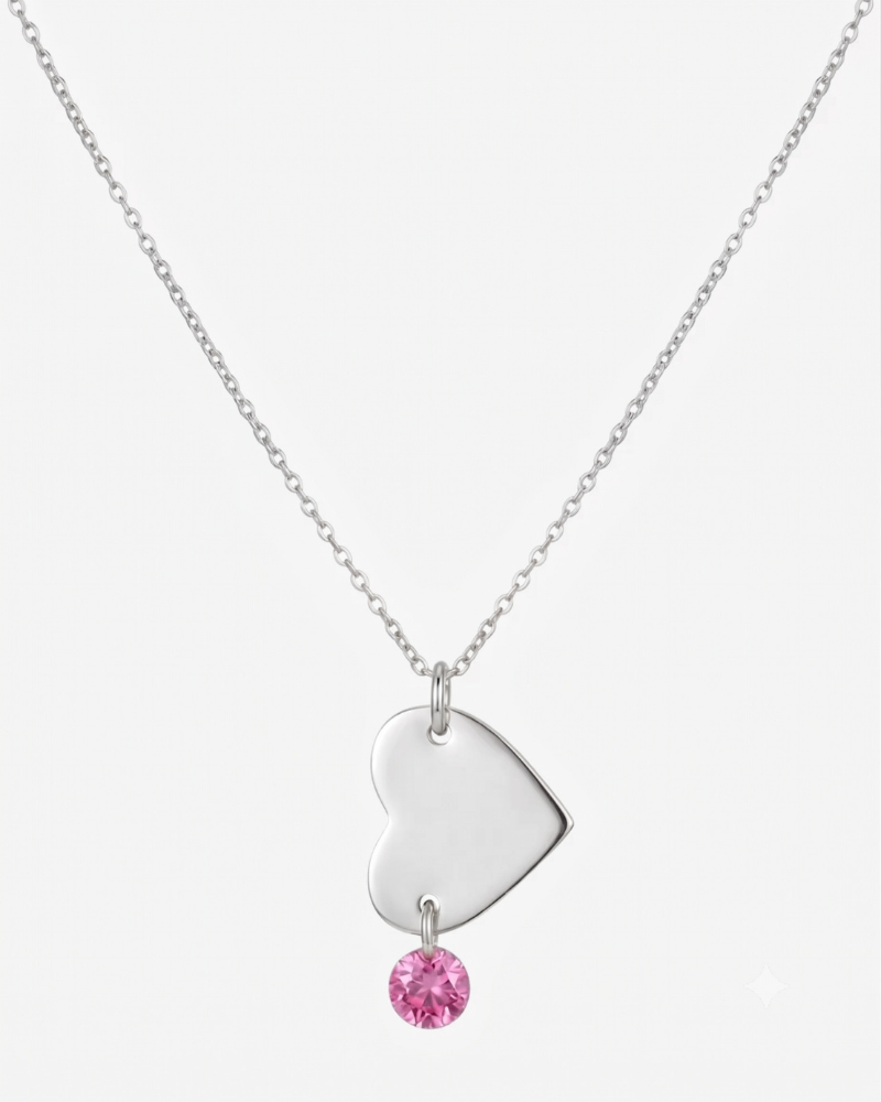 Collar Corazón grabado
