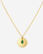 Collar nombres grabados con charm gota