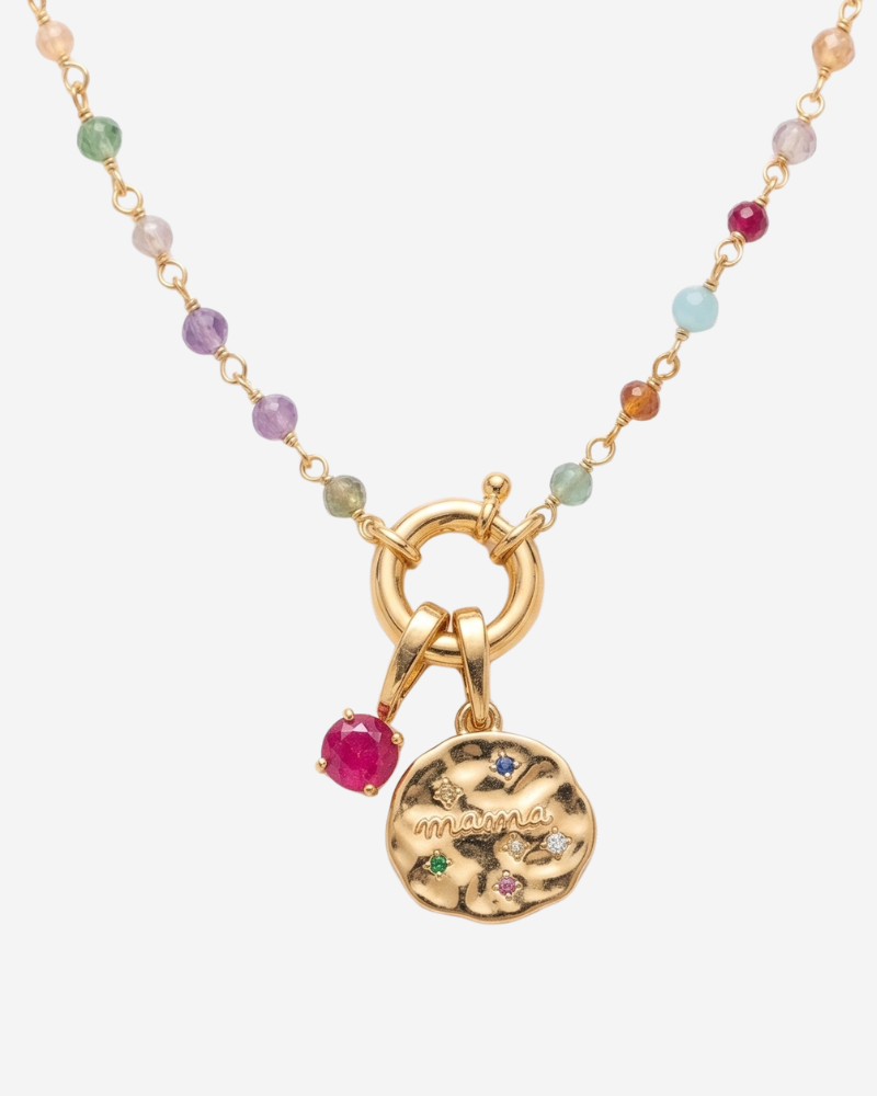 Collar Mamá Bella Semipreciosa multicolor