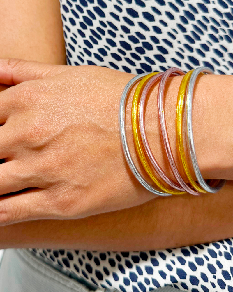 Pulseras Pan de Oro finas