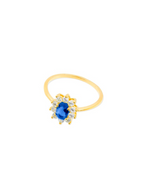Anillo Rosetón Zafiro Gold
