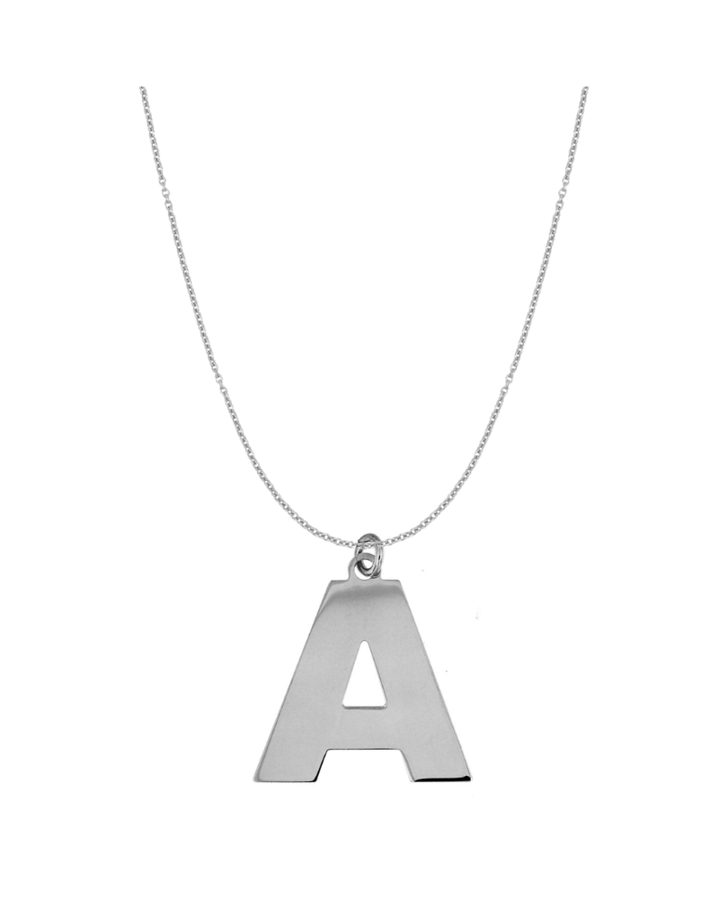 COLLAR BIG INITIAL SILVER