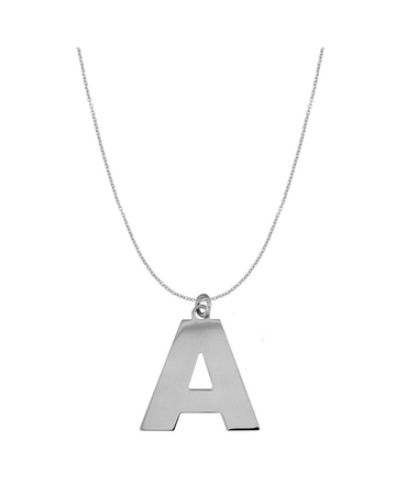 COLLAR BIG INITIAL SILVER