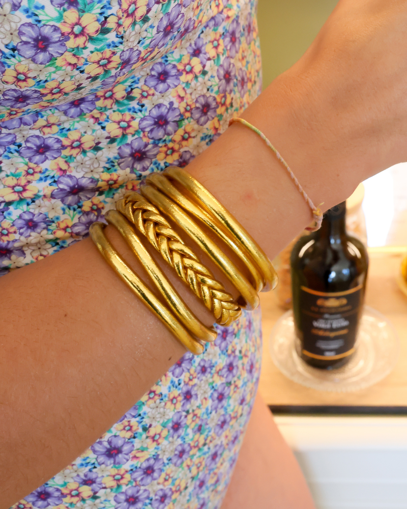 Pulseras Pan de Oro Trenzadas