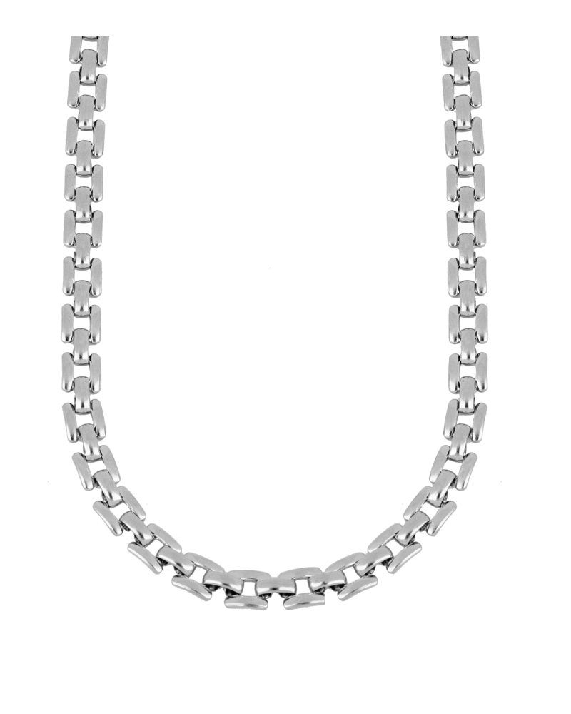 Collar trenza fina acero