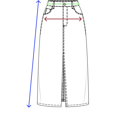 Guía de tallas para Falda grace/grace green