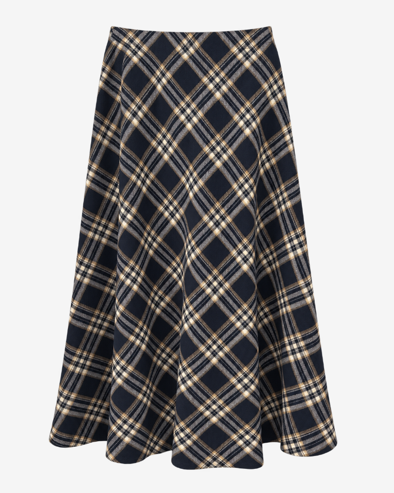 Terracota Skirt – Organic Cotton Seersucker Check