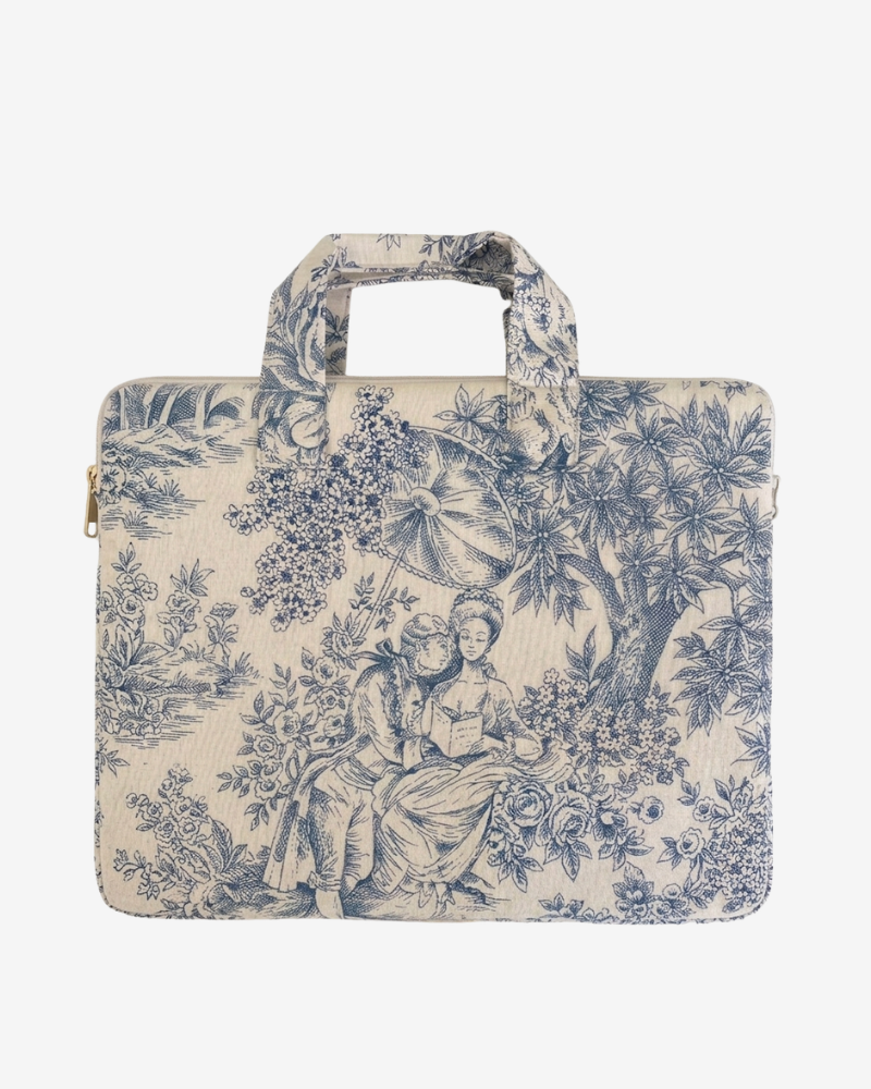 Funda personalizada Toile de jouy azul